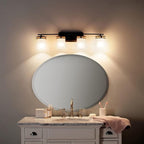 Kichler Hendrik 33.75" 4 Light Vanity Light with Satin Etched Cased Opal Chrome