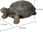 SKYFIRE Turtle Statues for Garden - 29.5' x 15.7' x 11.8' Fiber Reinforced Concrete Figurines, Garden Sculptures & Decor for Outdoors, Lawn, Yard - Outdoor Ornaments Gardening Gifts