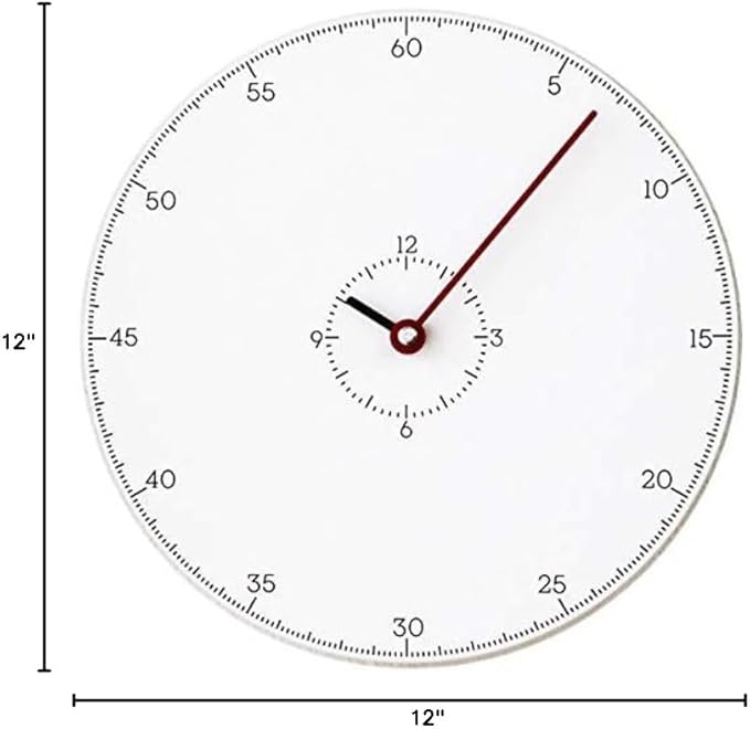 Stephanie Imports Modern Minimalist Thermometer Red Wall Clock