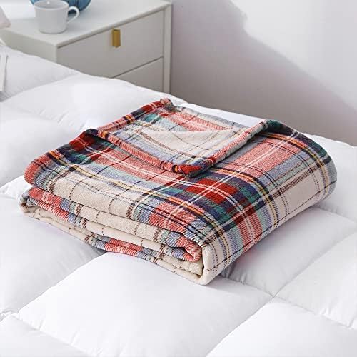MERRYLIFE Tartan Plaid Print Throw Blanket Decorative Fleece Throw | Ultra-Plush Colorful | Couch Blanket Travel Lap | Home Gift Use(60" 90",Tartan)