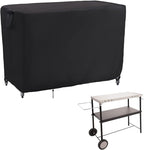 Kingling Outdoor Prep Table Cover for Cart Table, 52 inch Stainless Steel Metal Table Covers Waterproof Protection for Patio Prep Grill Tables - 52''L x 24''W x 35''H