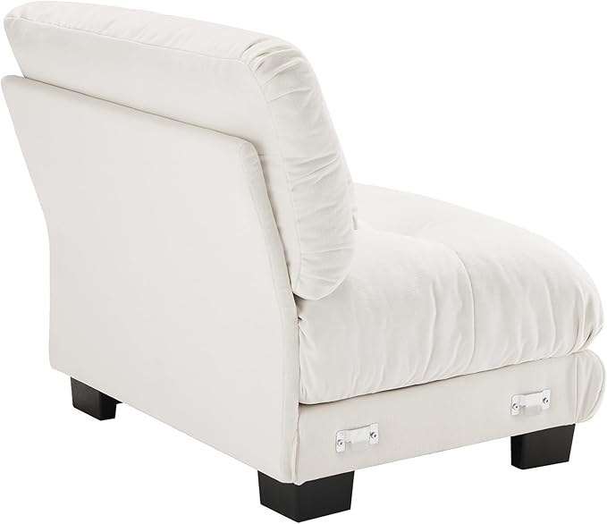 Armless Sofa W/1 Pillow - White