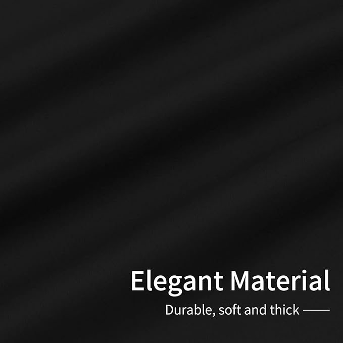 Easy-Going Blackout Curtains - Thermal Insulated Grommet Window Drapes 42x95 Black