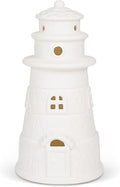 White Ceramic Lighthouse Statue Lamp - Light House Book Shelf Decor Aesthetic,Beach Themed Room Decor,Nautical Coastal Ocean Decor for Home Bedroom Bathroom Living Room