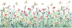 Set of 28x20 Inch Size Hello Spring Summer Window Cling Sticker Tulip, Flower and Butterfly Window Stickers, Spring and Summer Decor, Home, Shop, Party Window Glass Display Stickers (Floral)
