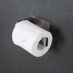Toilet Paper Holder, Self Adhesive Tissue Holder Stainless Steel Rustproof Paper Roll Holder, No Drilling Easy to Install, Toilet Paper Rack Suitable for Office, Bathroom (Brushed Nickel)