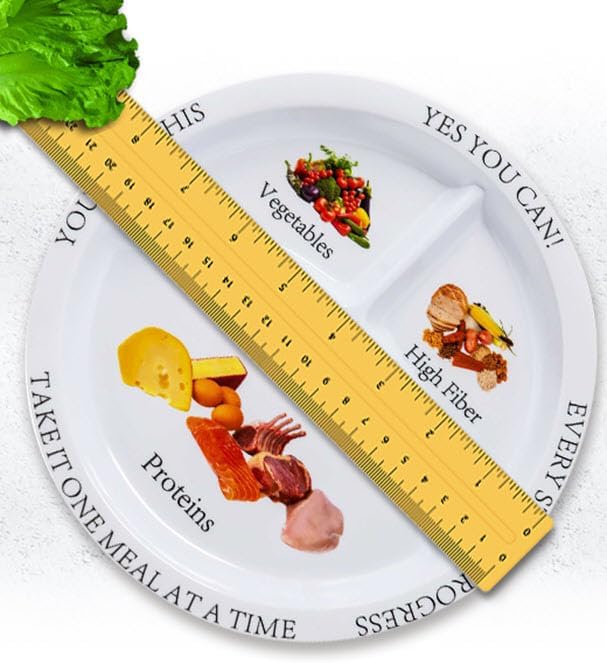 Bariatric Portion Control Plates for Weight Loss - Perfect for Bariatric Surgery Patients, Portion Control Containers for Easy Weight Management and Healthy Eating Habits - 2 Pack