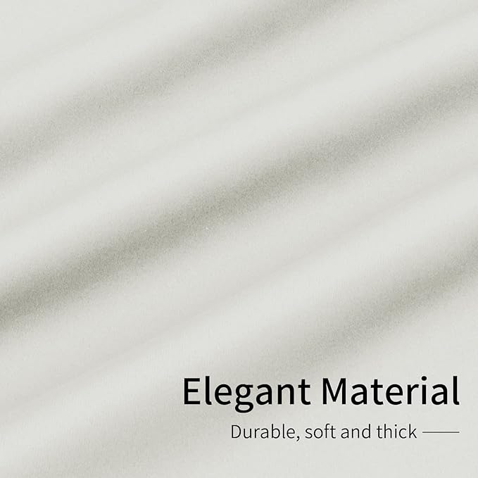 Easy-Going Blackout Curtains for Bedroom, Solid Thermal Insulated Grommet and Noise Reduction Window Drapes, Room Darkening Curtains for Living Room, 2 Panels (42x54 in, Ivory)