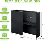 Planter Box Outdoor 38"W x 10.2"D x 30"H- Tall Rectangular Planters for Outdoor Patio/Porch, All-Weather with Anti-dumping Kit, Durable Galvanized Steel, Modern Design for Plants, Flower,Garden