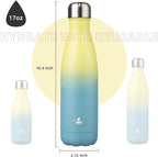 Insulated Water Bottles,17 oz Double Wall Stainless Steel Vacumm Metal Flask for Sports Travel,Sandy Beach