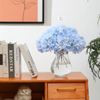 Tifuly Hydrangea Artificial Flowers -12 pcs Realistic Fake Hydrangea Silk Flowers with Stems Faux Hydrangea Flowers Heads for Office Home Party Wedding Centerpiece DIY Floral Decor(Sky Blue)