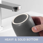 Toothbrush Holders for Bathrooms - 1 Cups Ceramic Toothbrush Toothpaste Holders, Grey Bathroom Tumbler Cups Reusable Toothbrush Mouthwash Cup, Bathroom Counter Organizer.