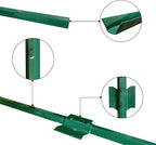 ARIFARO Sturdy Duty Metal Fence Posts 6 Feet assemblable,Pack of 10,No Digging Garden U Post for Wire Fencing Steel Poles for Yard, Outdoor