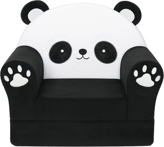 MONKISS Cute Toddler First Chair, Kids' Armchairs, Mini Couch for Baby, Panda, 1~2.5 Years Old