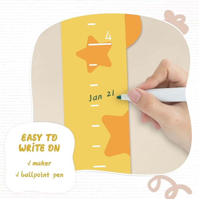 Personalized Name Growth Chart for Kids, Giraffe Height Chart for Boy Girls, Measuring Board for Kids Height, Patchwork Wooden Height Chart Measuring Board, Nursery Growth Chart Ruler