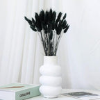 115 PCS Black Pampas Grass Bouquet, Boho Table Decor, Black Bunny Tails Dried Flowers, Dried Pampas Grass for Weddings, Home Decor, Rustic Parties, and Baby Shower Decorations