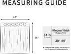 Easy-Going Blackout Curtains for Bedroom, Solid Thermal Insulated Grommet and Noise Reduction Window Drapes, Room Darkening Curtains for Living Room, 2 Panels (42x36 in, Ivory)