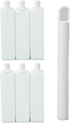 Pumice Stone Toilet Bowl Cleaner | Long Handle & Eco-friendly Screw-on Pumice Stones | Scouring Stick for Toilet Cleaning, Stain Removal on Toilets, Grills, Tiles, Grout & Pools | 6 Pack