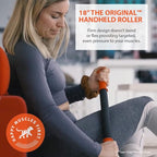 Tiger Tail 18in Massage Stick Portable Roller, Handheld, Deep Tissue Foam Roller, Body Massage and Myofascial Release Tool for Legs, Neck, Calves, Thighs, Shins & Back, The Original 18, Made in USA