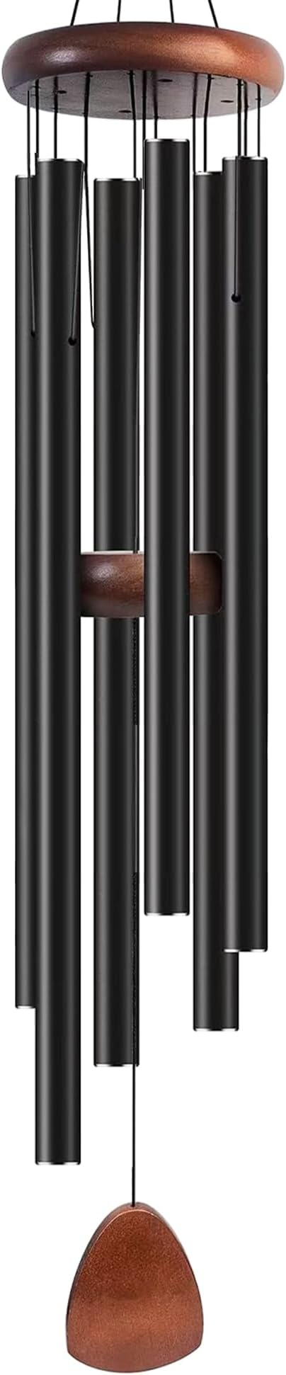 Wind Chime for Outside Deep Tone, 45 inch Large Wind Chimes, 6 Heavy Duty Tubes Aluminium Metal Extra Large Wind Chimes, Decoration for Garden, Patio, Yard, Gift for Mother's Day