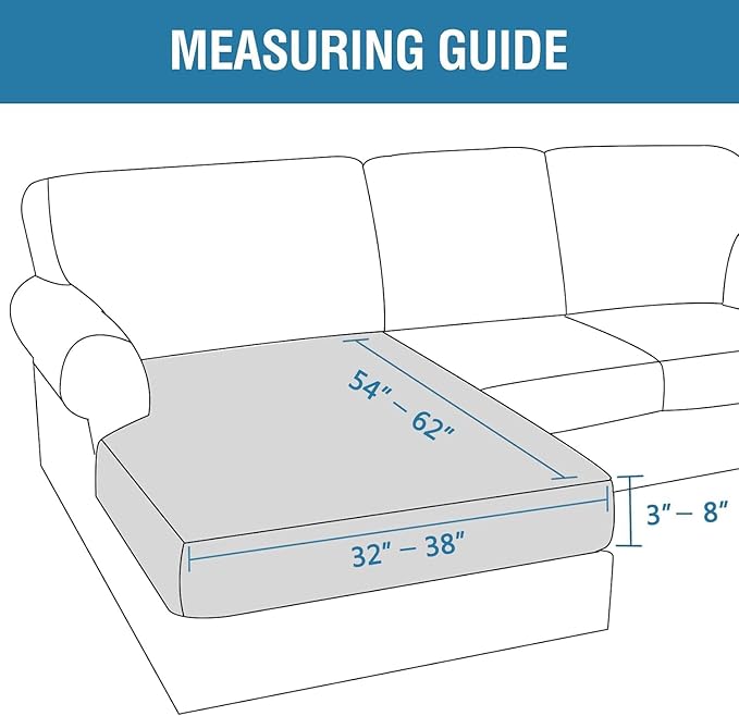 H.VERSAILTEX Velvet Stretch Individual Chaise Cover Sectional Couch Covers for L Shaped Sofa Both Left/Right Furniture Protector Seat Cushion Sofa Cover (1 Piece Chaise Cover, Mocha)