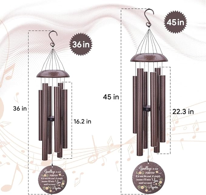 Personalized Sympathy Wind Chimes Gift, Memorial Wind Chimes, for Loss of Loved One Prime, Bereavement/Sympathy/Memorial Gift for Loss of Mother Father Husband Condolence Remembrance