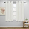 Easy-Going Blackout Curtains for Bedroom, Solid Thermal Insulated Grommet and Noise Reduction Window Drapes, Room Darkening Curtains for Living Room, 2 Panels (42x54 in, Ivory)