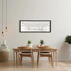 flowtorely Love is Patient, Kind Wall Art Decor 40"X15" Love Never Fails Sign 1 Corinthians 13 Bedroom Above Bed Large Bible Verse Quote Scripture Christianity Hanging Sign (Black)