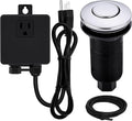 Garbage Disposal SinkTop Air Switch Kit with Long Button,Brass Made Cover,Chrome