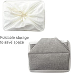 TheWarmHome Storage Baskets for Organizing, X Large - 3 Pack 17.7L×13.8W×9.8H in Foldable Storage Bins for Shelves, Fabric Storage Box for Closet Nursery Toy Gift (White & Grey)
