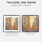 Homeforia Black 12x12 Picture Frames, High End Metal 12 x 12 Square Poster Frame with Mat 10 x 10 Photo, 12x12 Black Frame Matted to 10x10 Print, 12by12 Thin Frames, Tempered Glass, Wall Kit, Set of 1