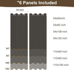 HolidayIdeas 6 Panels Linen Outdoor Curtains for Patio Waterproof-Cream Outside Gazebo Curtains 54"x95"-Indoor/Outdoor Weighted Weatherproof Curtains, Privacy for Pergola, Porch, Cabana, Sunroom