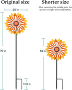 Floral Yard Garden Wind Spinners - Kinetic Outdoor Metal Wind Spinners, Lawn Yard Garden Decor, Birthday Gifts for Women(Sunflower)
