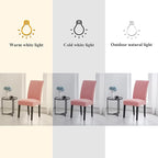 Joccun Chair Covers for Dining Room Set of 6,Dining Chair Slipcovers Stretch Dining Room Chair Covers Seat Protector,Washable Parsons Chair Cover for Home,Banquet(Dusty Pink,6 Pack)