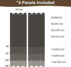 HolidayIdeas 4 Panels Linen Outdoor Curtains for Patio Waterproof-Teal Outside Curtains 54"x 84"-Indoor/Outdoor Curtains Weatherproof, Privacy for Pergola, Porch, Gazebo, Living Room, Backyard