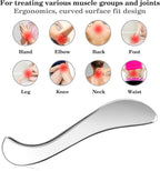 3 in 1 Guasha Massage Tool, Grade Stainless Steel Scraping Tool for Soft Tissue Upgrade Physical Therapy Stuff,Used for Back, Legs, Arms,Neck,Shoulder, Gua sha Tool… (Square+S-Shape+D-Shape)