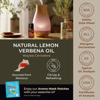 Gya Labs Lemon Verbena Essential Oil for Diffuser - 0.34 Fl Oz - 100% Pure Natural Lemon Verbena Oil for Skin, Hair, Perfume, Bath Bombs & Candle Making Scent