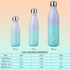 Insulated Water Bottles,12 oz Double Wall Stainless Steel Vacumm Metal Flask for Sports Travel,Lavender Green