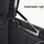 150 Gallon Outdoor Storage Box Waterproof Lockable Resin Deck Box Large, Patio Storage Bin for Pool Accessories Cushion Furniture, Garden Tools, UV-Resistant Outside Delivery Black