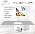 Garbage Disposal SinkTop Air Switch Kit with Stainless Steel Button,Brushed Nickel