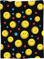 Smiley Face Throw Blanket Soft Smiley Fleece Blanket Men Women Gift for Kids Boys Girls for Party Couch Sofa Bed Deco Blankets 60x50 Inches