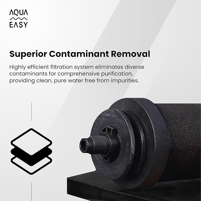 AquaEasy BB9 Activated Carbon Water Filter Candle(2 Pcs) Replacement Gravity Water Filter Candle Compatible With Gravity Filter System