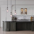 Raindrop Pendant Lights, Bronze Modern Pendant Lights for Kitchen Island with Rod, Penadant Light Fixtures, Chandelier for Living Room Hallway,Bedroom Pendant Light, Bulb Included