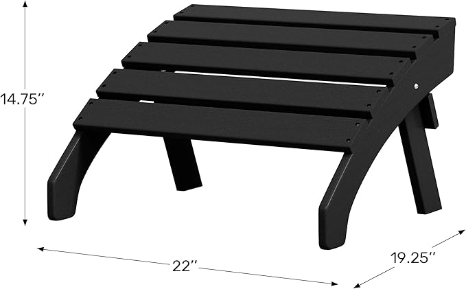WestinTrends Dylan Outdoor Patio HDPE Adirondack Ottoman Footrest, Sand