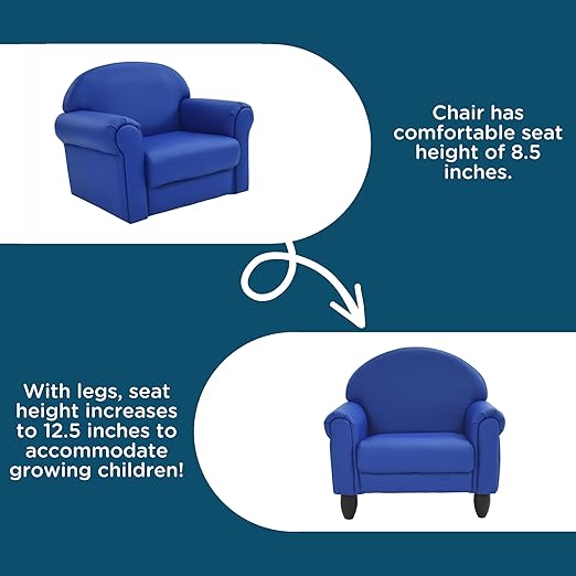 Children's Factory As We Grow Toddler Chair, Flexible Seating for Daycare or Preschool, Kids Reading Couch, Playroom Furniture, Blue