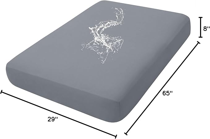 hyha Waterproof Couch Cushion Covers, Stretch Sofa Couch Seat Slipcover for Dog Washable, Non-Slip Waterproof Outdoor Cushion Covers for Patio Furniture Replacement (1 Piece for Large, Dark Grey)