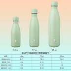 Insulated Water Bottles,12 oz Double Wall Stainless Steel Vacumm Metal Flask for Sports Travel,Macaron Green