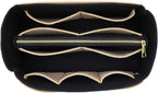LEXSION Felt Purse Bag Organizer Insert with zipper Bag Tote Shaper Fit Speedy Neverful PM MM