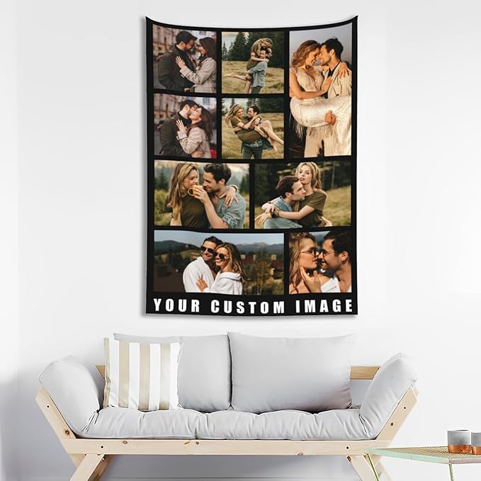 Custom Tapestry For Wall Bedroom Custom Backdrop Personalized Image Text Photo Customized Funny Tapestry Banners And Signs Multiple Pictures Vertical Tapestrys