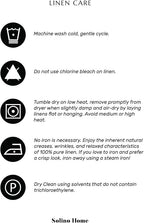 Solino Home Linen Royal Blue Table Runner 90 Inches Long - 100% Pure Linen 14 x 90 Inch Table Runner - Classic Hemstitch